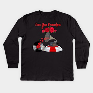 Love You Grandpa Kids Long Sleeve T-Shirt